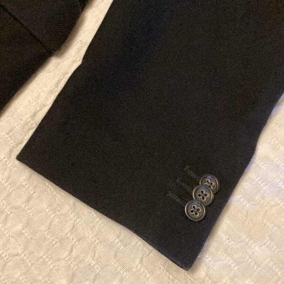 Banana Republic 3 button sport coat/jacket, black, 36R fitted, heavy twill - Picture 2 of 7